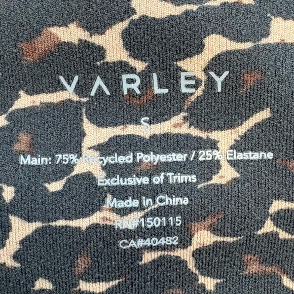 VARLEY Let’s Move High Rise Cheetah Print Leggings Small - Picture 3 of 6